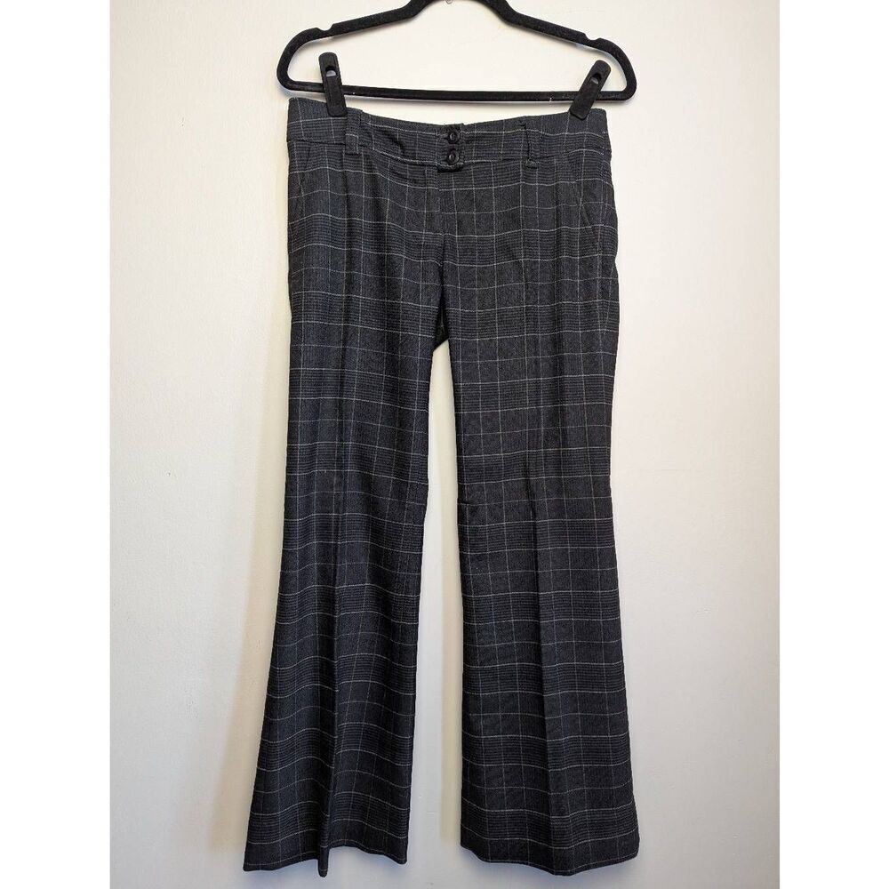 H&M checkered flared tailored trousers size 8